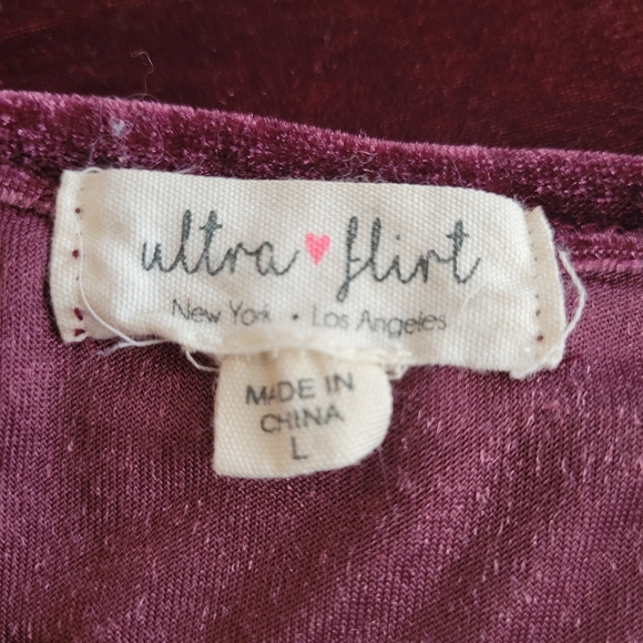 Velvet Cold Shoulder Top - Picture 3 of 3